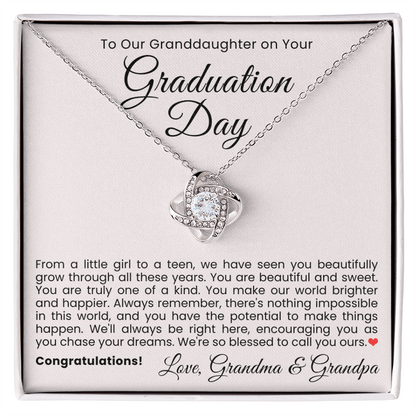 Love Knot Necklace - To Our Granddaughter on Your Graduation Day