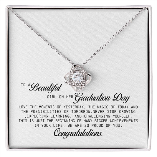 To a Beautiful Girl on Her Graduation Day, Love Knot Necklace