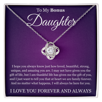Love Knot Necklace - To My Bonus "I Love You Forever and Always"