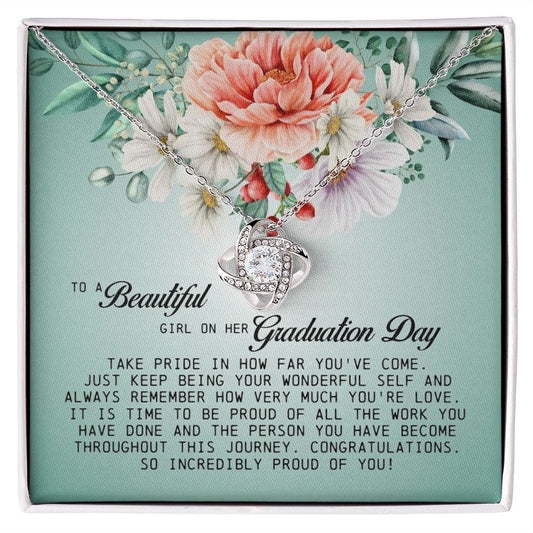 To a Beautiful Girl on Her Graduation Day, Love Knot Necklace