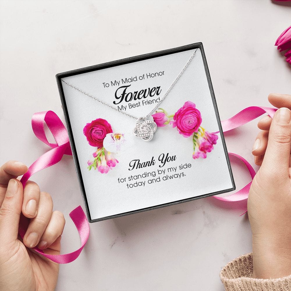 To My Maid of Honor, Love Knot Necklace