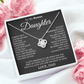 To My Bonus Daughter - Love Knot Necklace