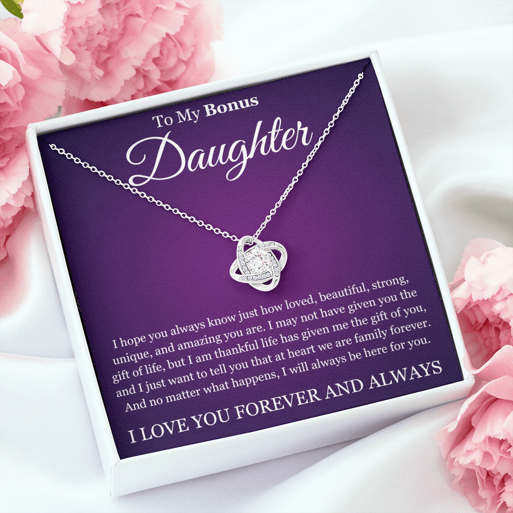 Love Knot Necklace - To My Bonus "I Love You Forever and Always"