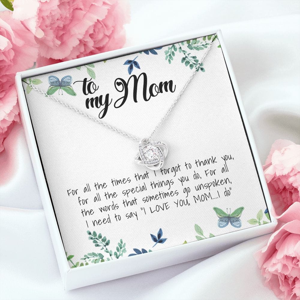 To My Mom, Love Knot Necklace