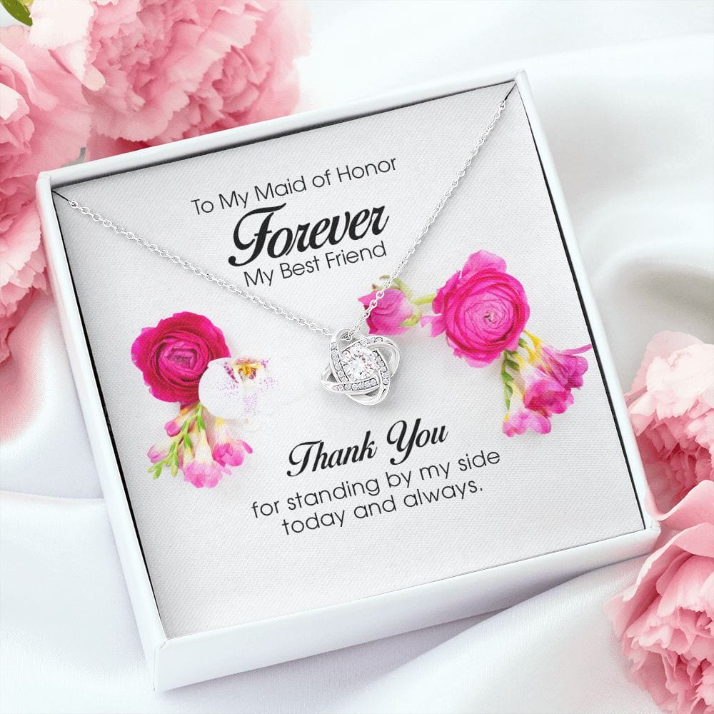 To My Maid of Honor, Love Knot Necklace