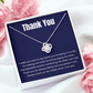 Love Knot Necklace - Thank You