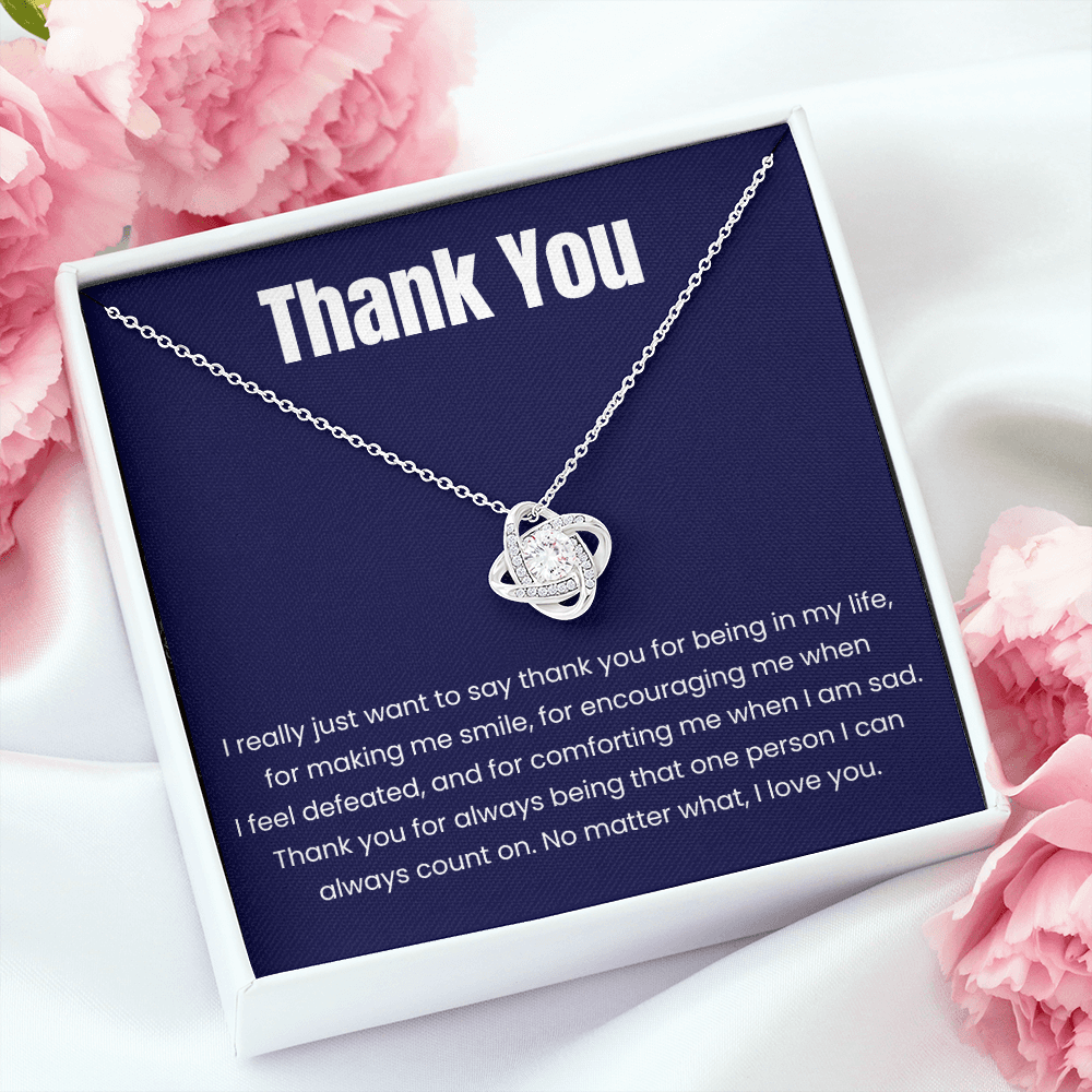 Love Knot Necklace - Thank You
