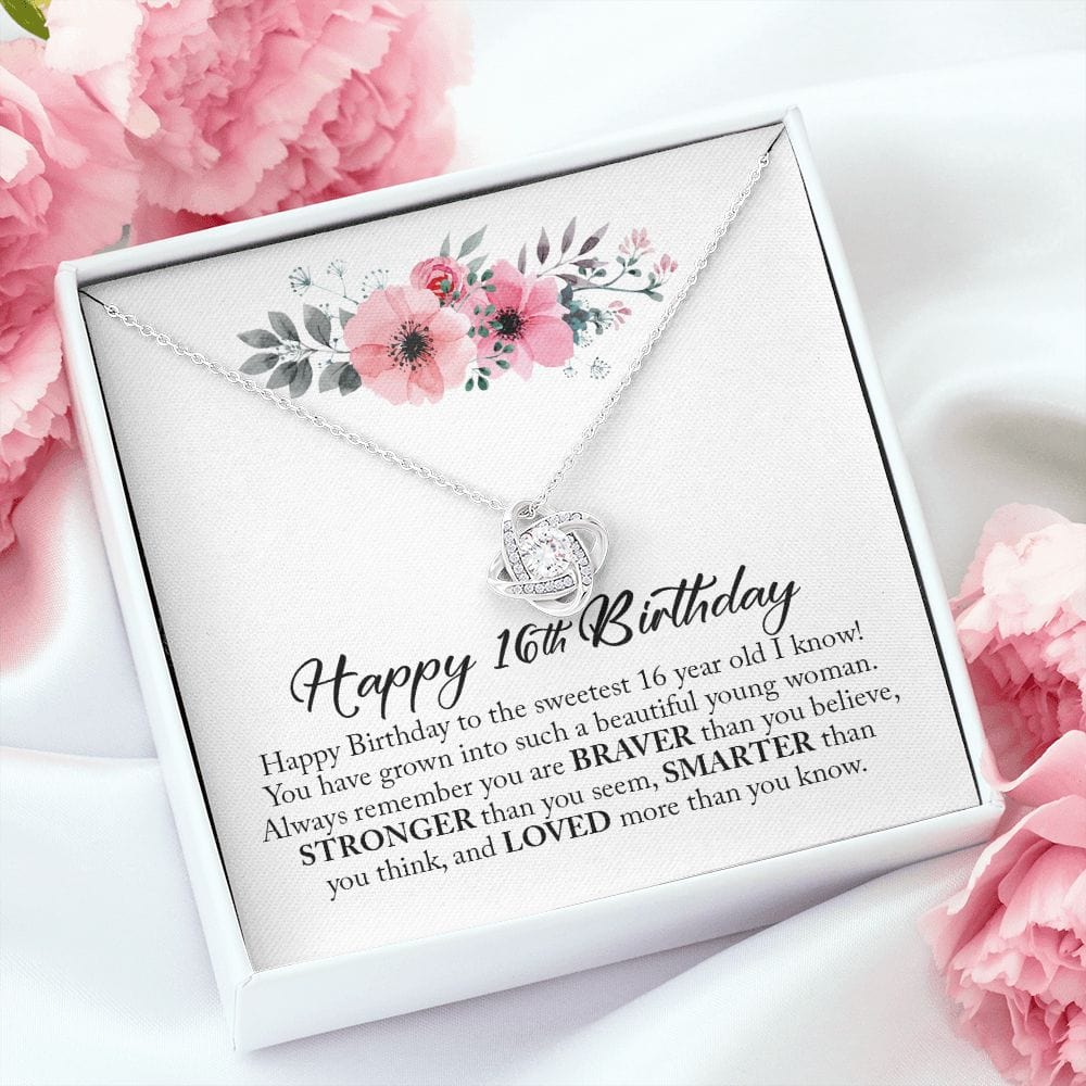 Happy 16th Birthday, Love Knot Necklace