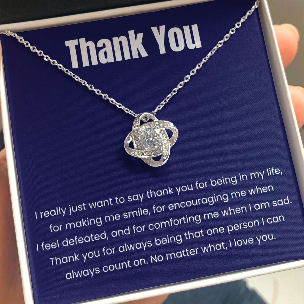 Love Knot Necklace - Thank You