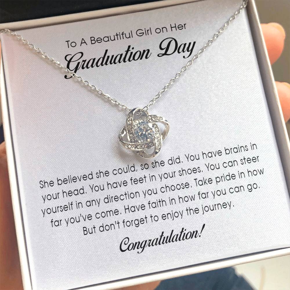 Graduation Gift, Love Knot Necklace