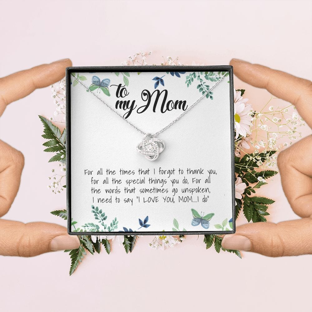 To My Mom, Love Knot Necklace