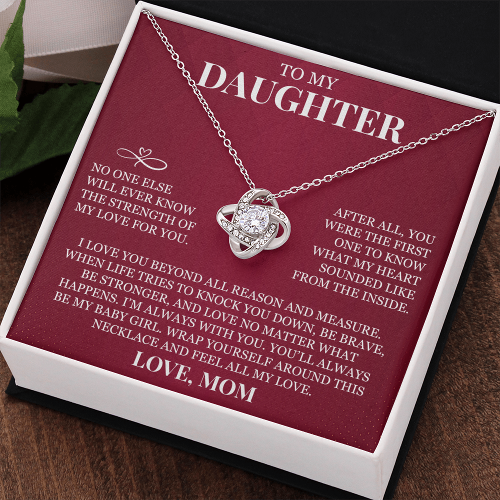 To My Daughter - Love Knot Necklace