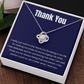 Love Knot Necklace - Thank You