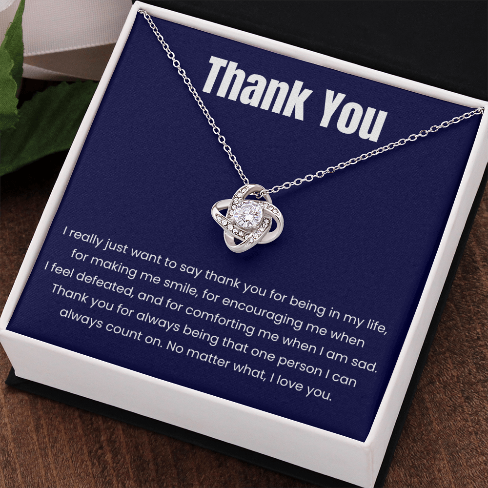 Love Knot Necklace - Thank You
