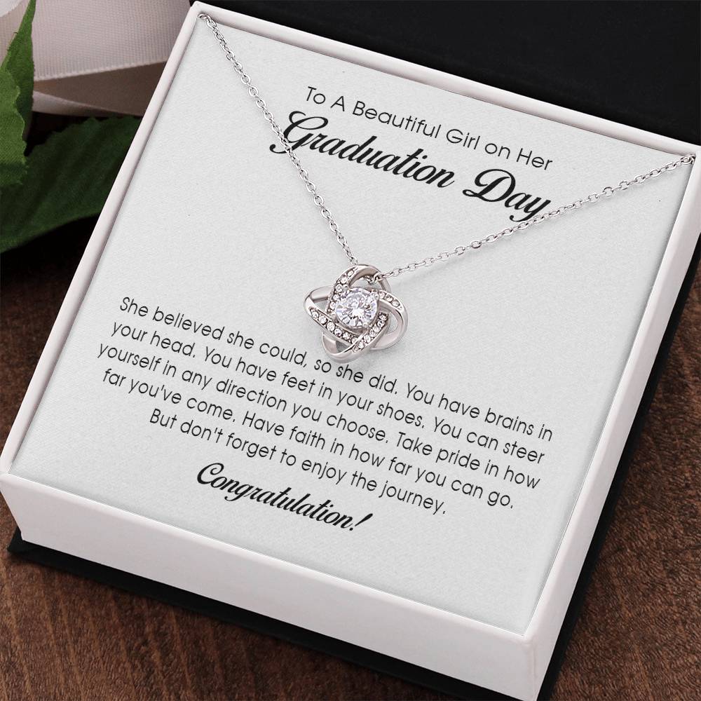 Graduation Gift, Love Knot Necklace