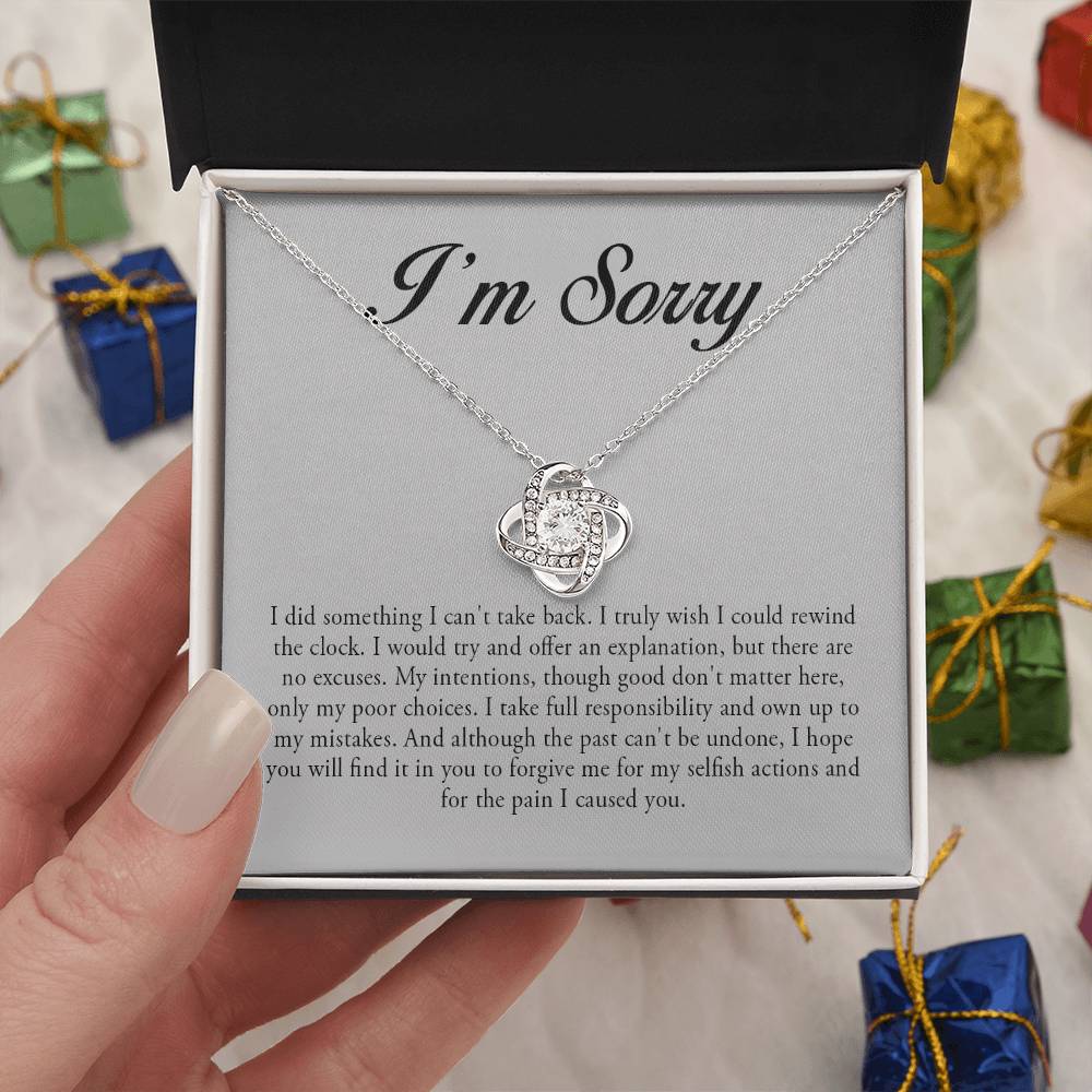 I Am Sorry, Love Knot Necklace