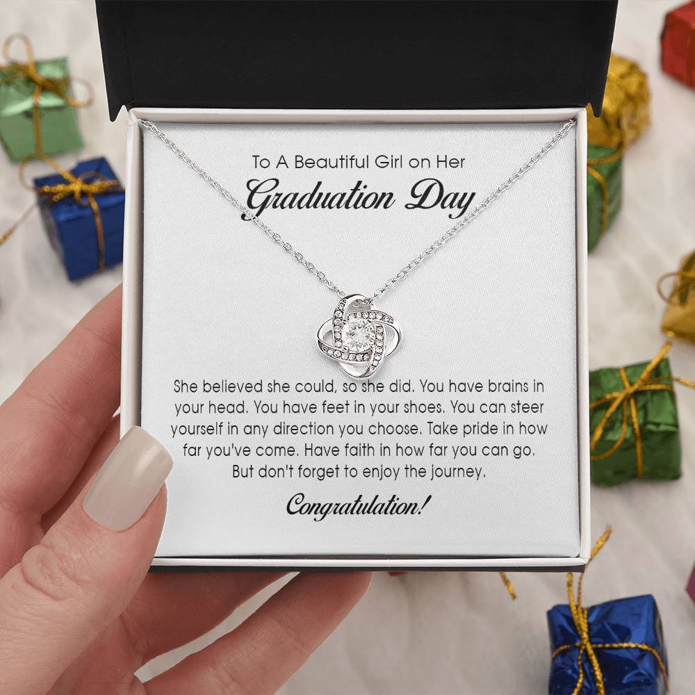 Graduation Gift, Love Knot Necklace