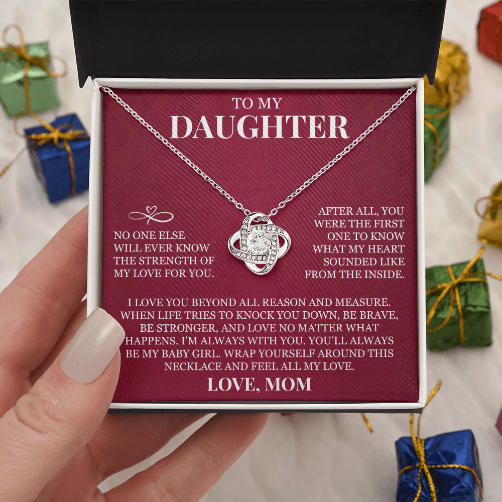 To My Daughter - Love Knot Necklace