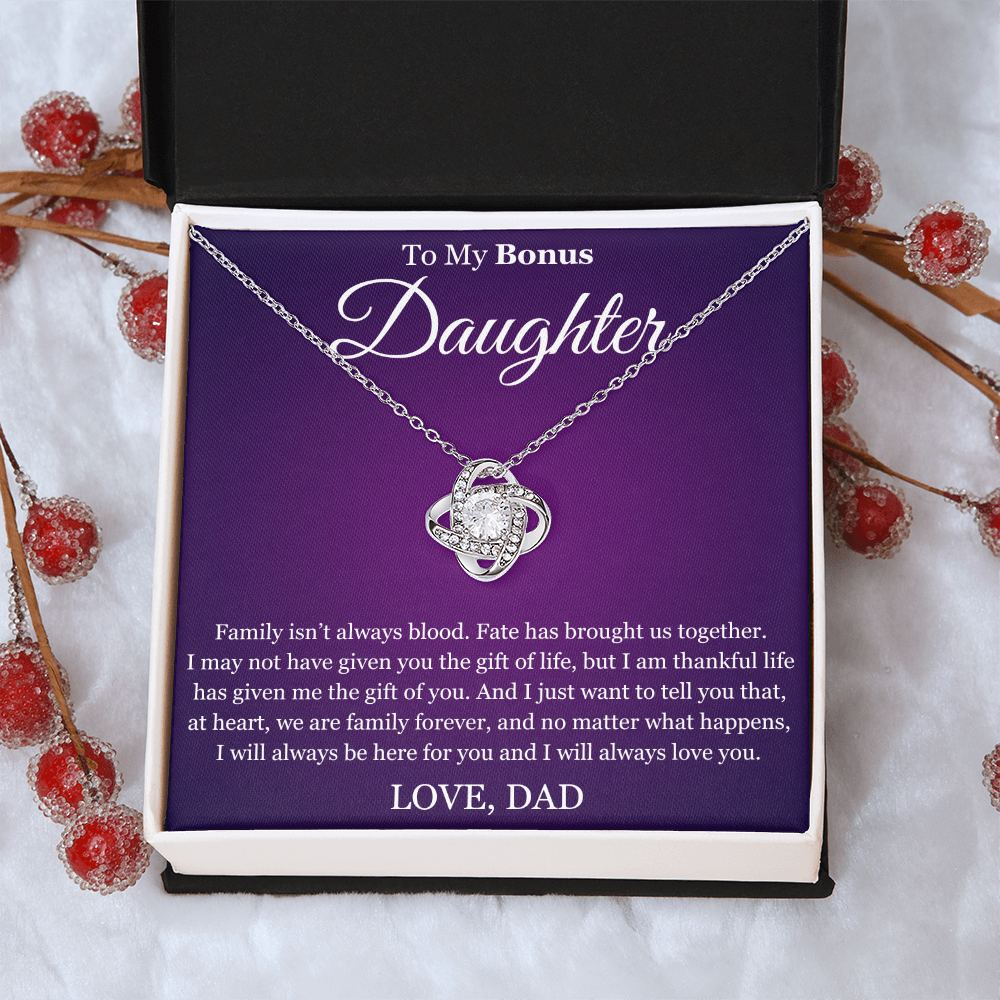 Love Knot Necklace - To My Bonus Daughter