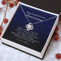 Love Knot Necklace, Happy Twenty Five Year Anniversary