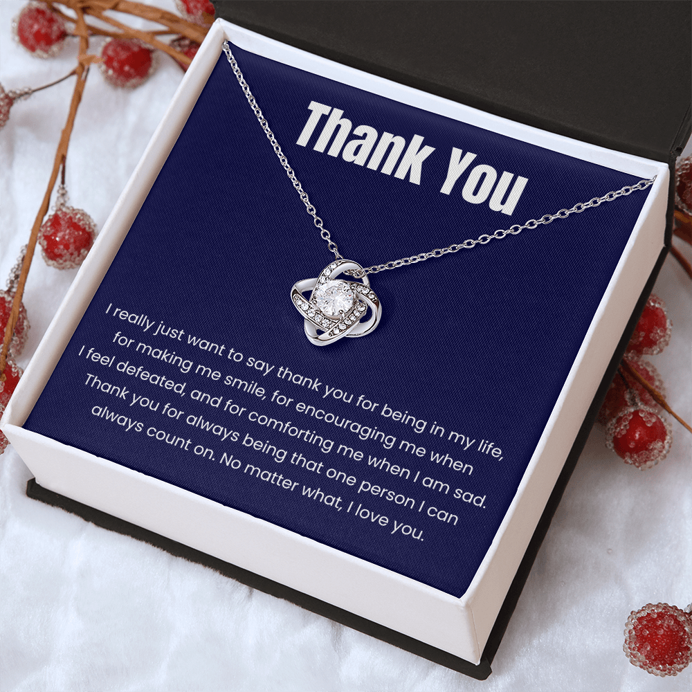 Love Knot Necklace - Thank You