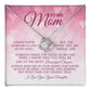 To My Mom "I've Loved You My Whole Life" Love Knot Necklace