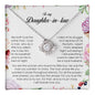 To My Daughter In Law, Love Knot Necklace