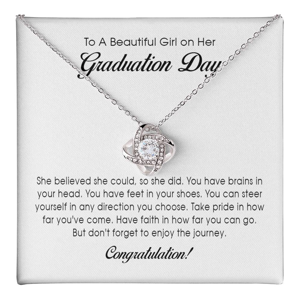 Graduation Gift, Love Knot Necklace