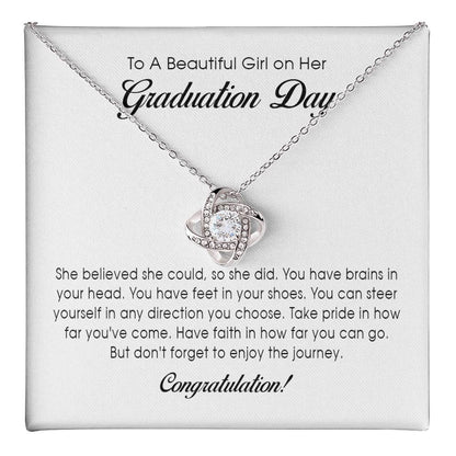 Graduation Gift, Love Knot Necklace