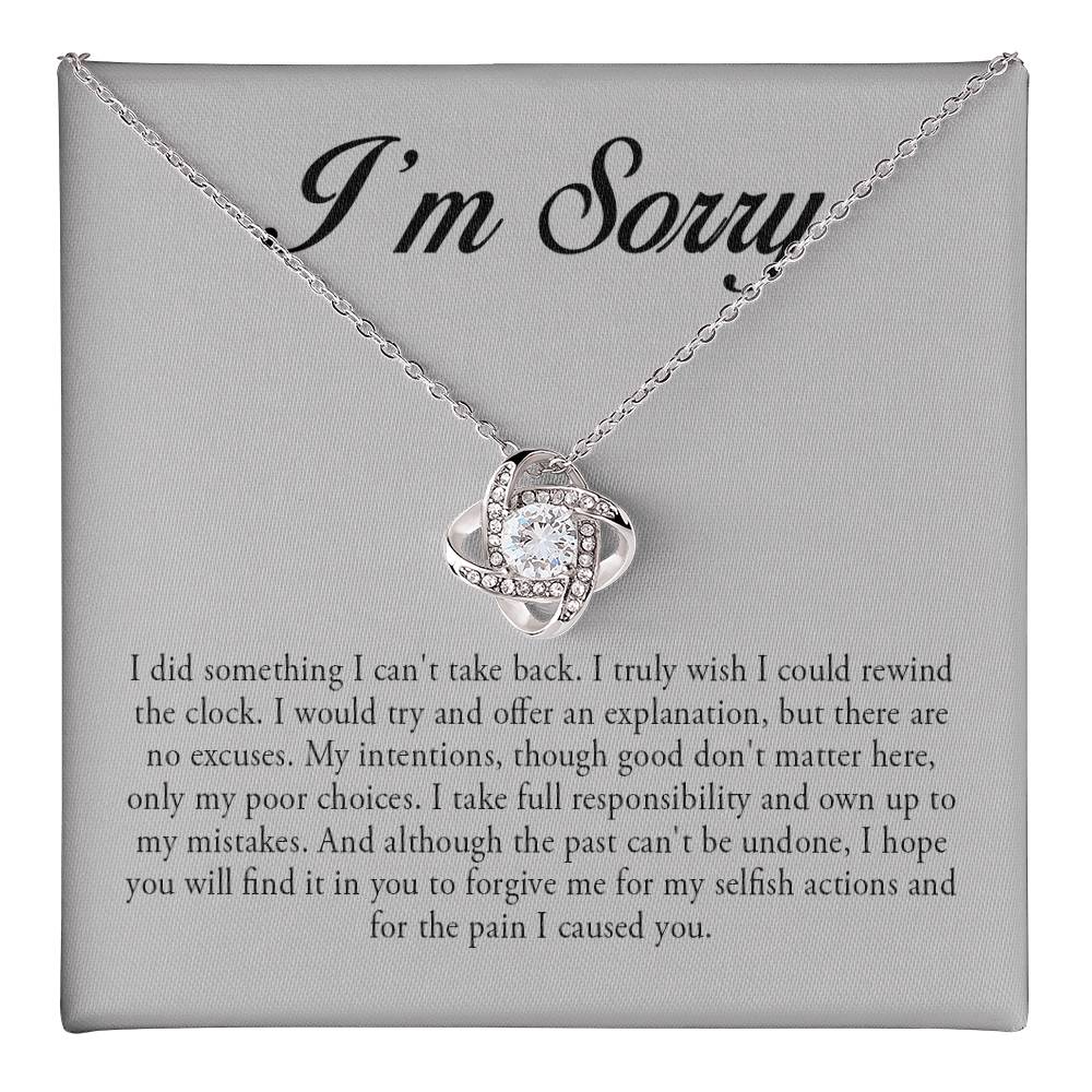 I Am Sorry, Love Knot Necklace