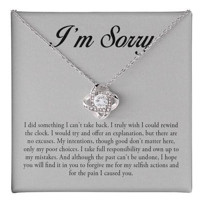 I Am Sorry, Love Knot Necklace