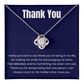 Love Knot Necklace - Thank You