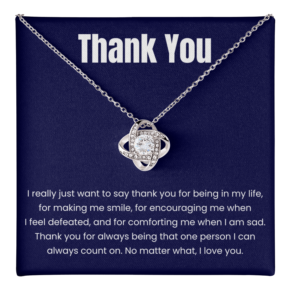 Love Knot Necklace - Thank You