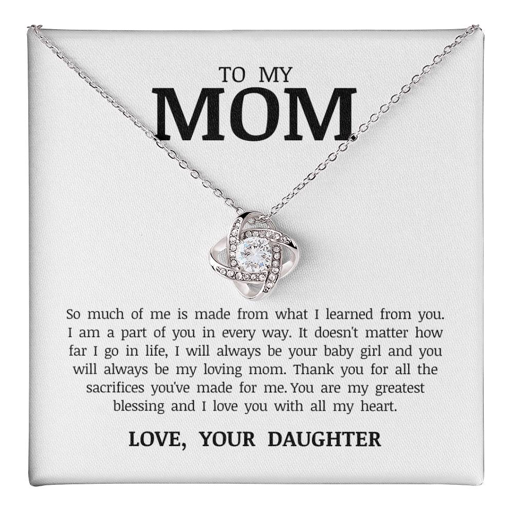 To My Mom - Love Knot Necklace