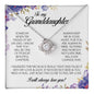 To My Granddaughter, Love Knot Necklace