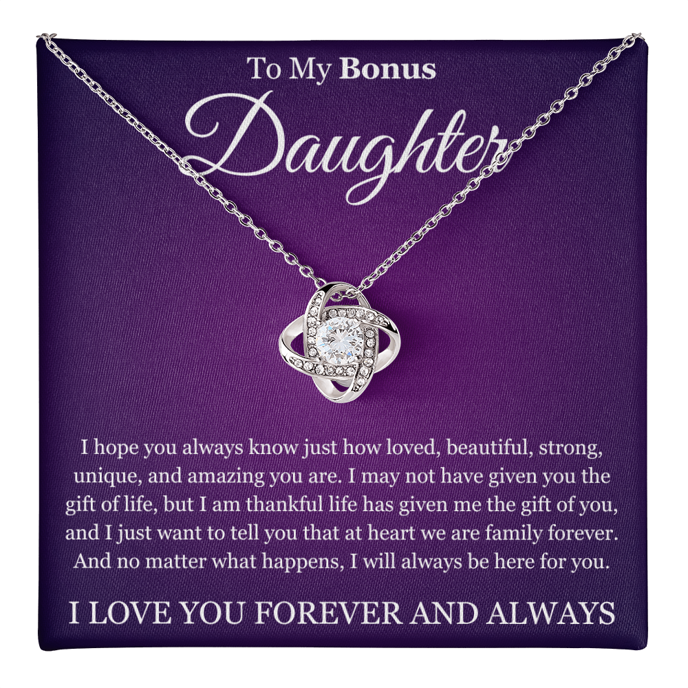 Love Knot Necklace - To My Bonus "I Love You Forever and Always"