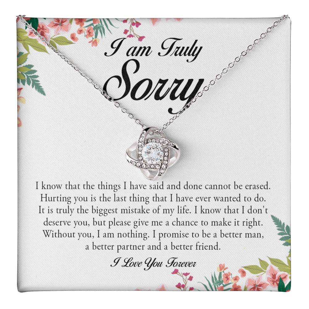 I Am Truly Sorry, Love Knot Necklace