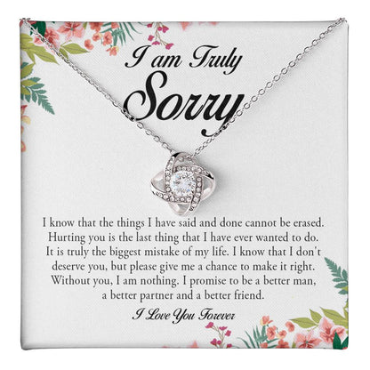 I Am Truly Sorry, Love Knot Necklace
