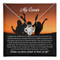 To My Cousin Gift, Love Knot Necklace