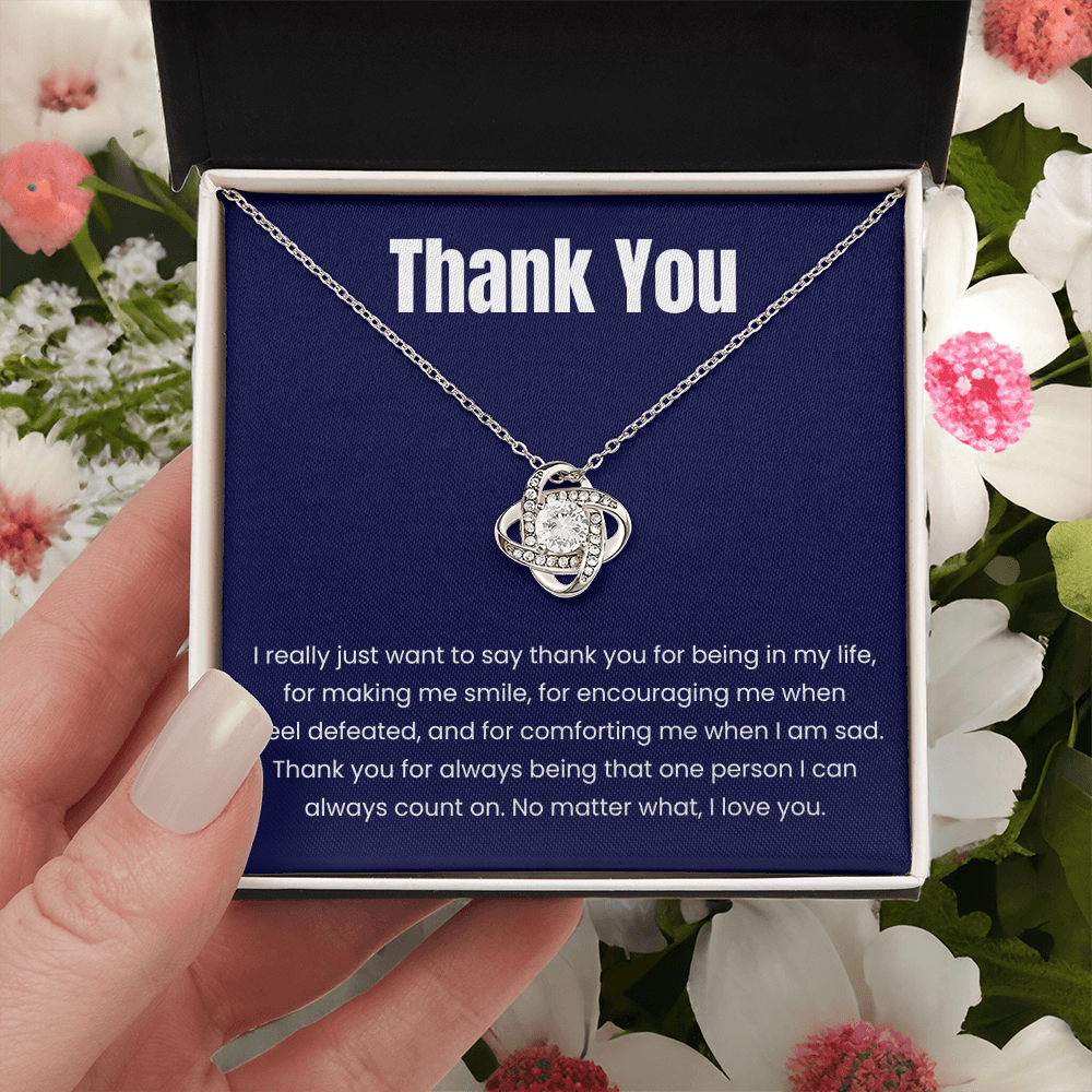 Love Knot Necklace - Thank You