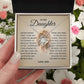 To My Daughter "Believe In Yourself" Love Knot Necklace