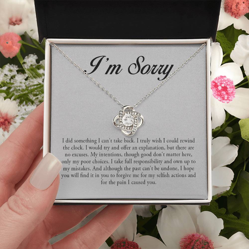I Am Sorry, Love Knot Necklace
