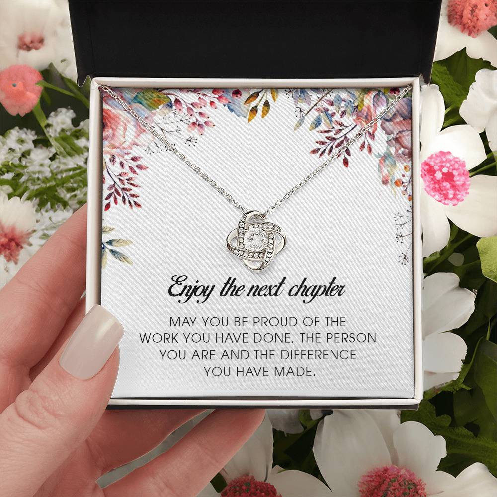 Enjoy The Next Chapter, Love Knot Necklace