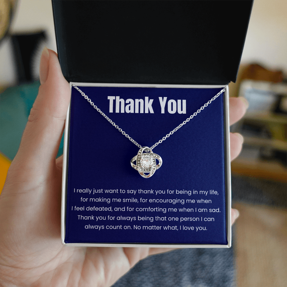 Love Knot Necklace - Thank You
