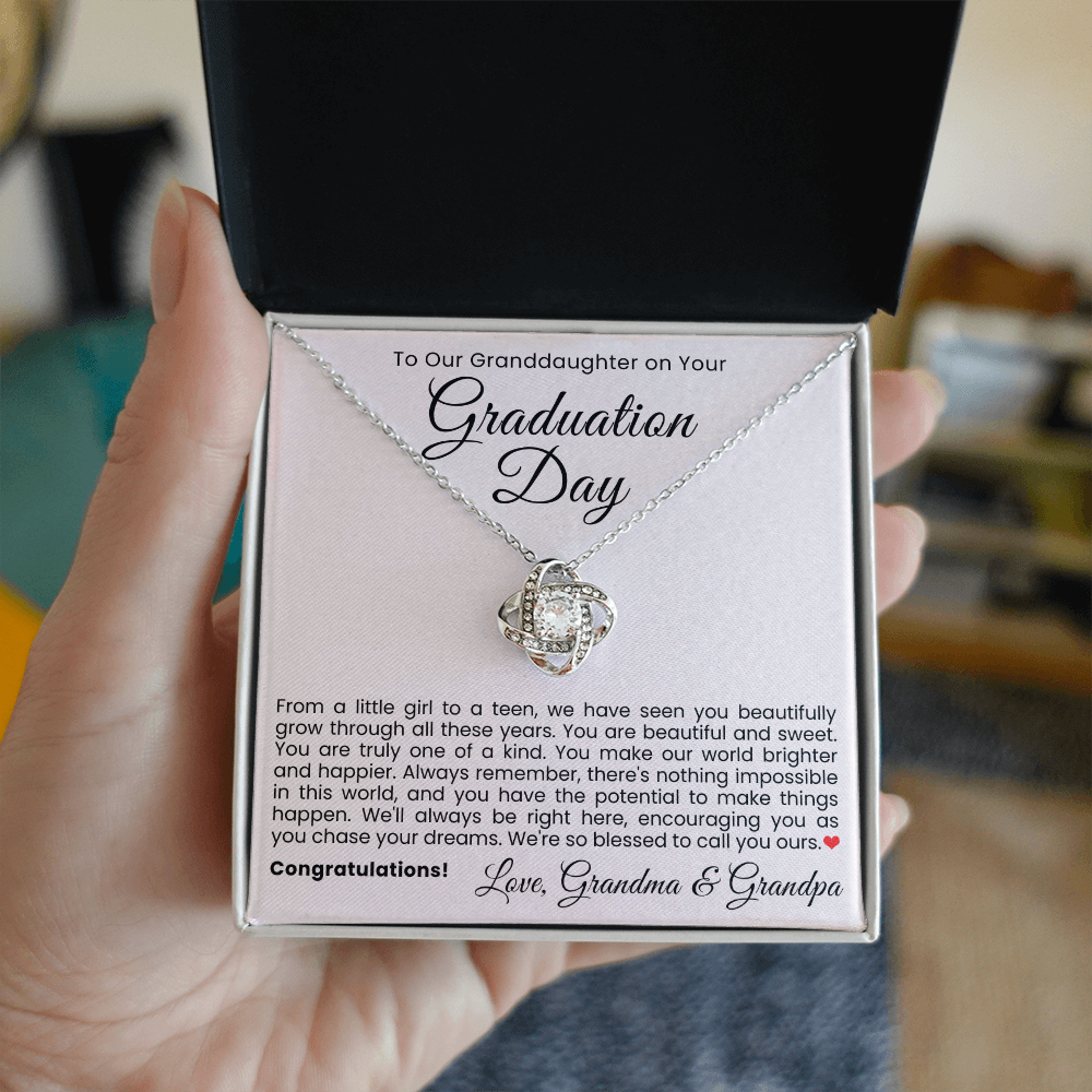 Love Knot Necklace - To Our Granddaughter on Your Graduation Day