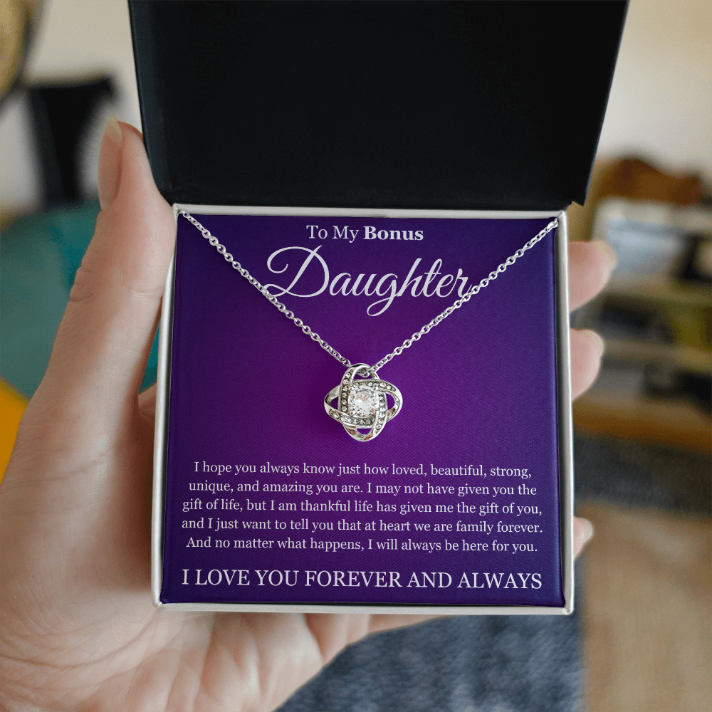 Love Knot Necklace - To My Bonus "I Love You Forever and Always"