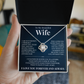 Love Knot Necklace - To My Beautiful Wife "I Can't Live Without You"
