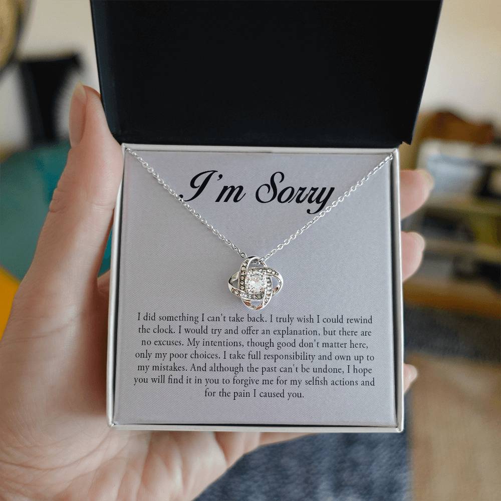 I Am Sorry, Love Knot Necklace