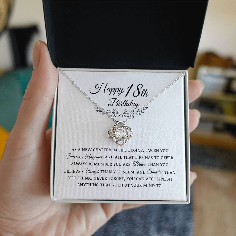 Happy 18th Birthday, Eighteenth Birthday Gift, Jewelry Gift for Daughter Granddaughter, Inspirational Message for Her
