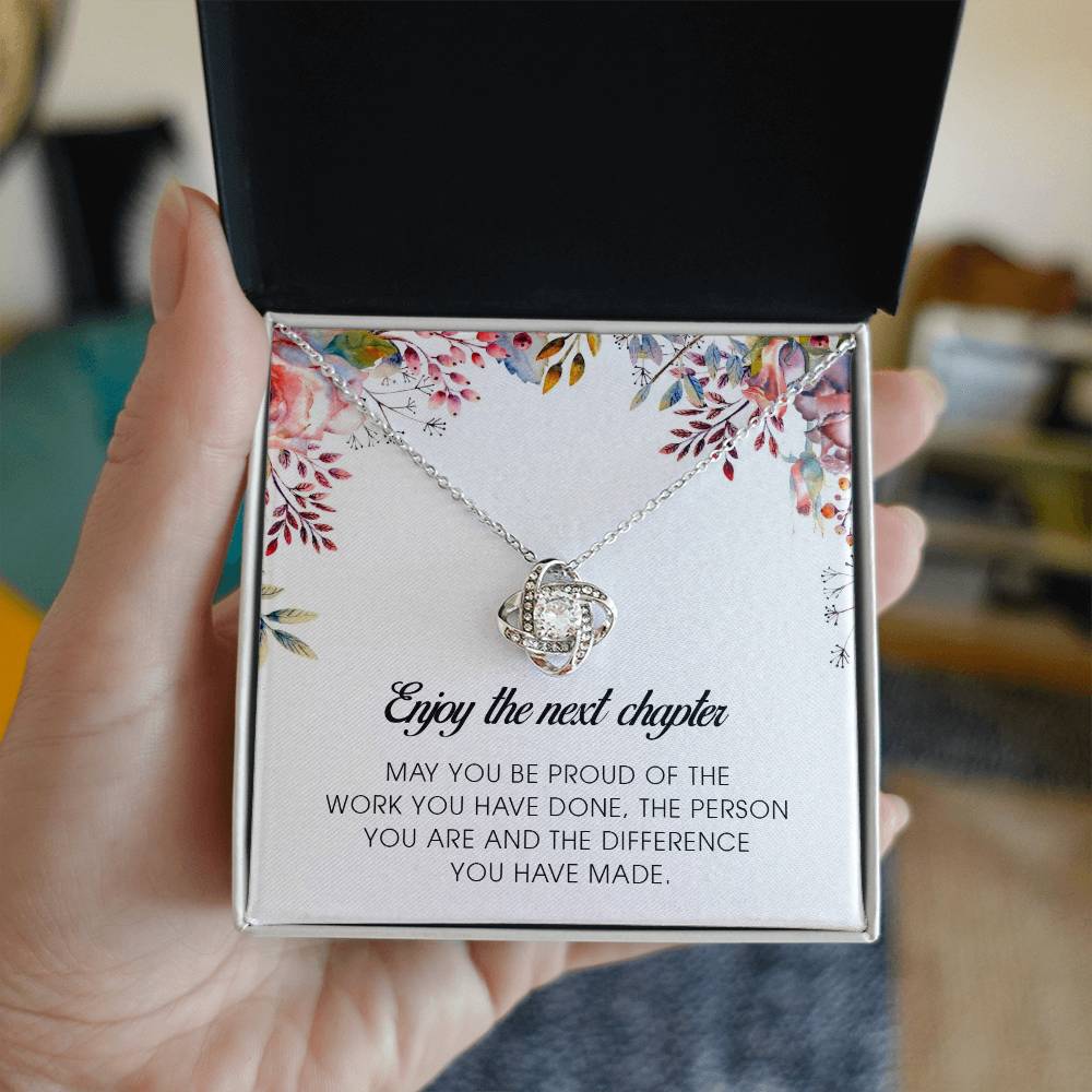 Enjoy The Next Chapter, Love Knot Necklace